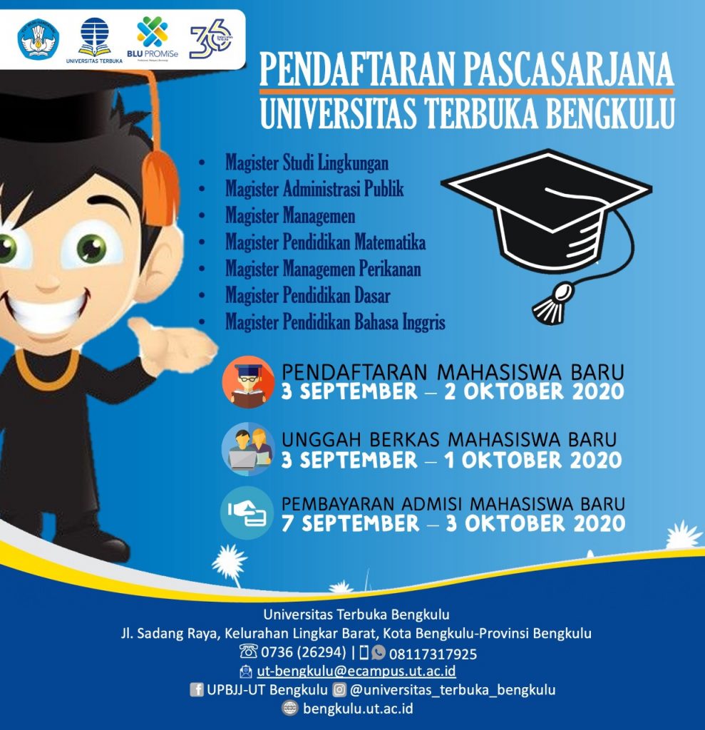 Informasi Pendaftaran Pascasarjana Universitas Terbuka Bengkulu – UT ...